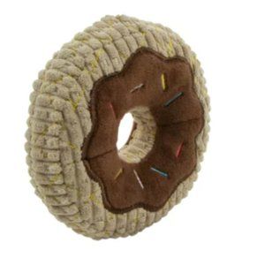 TrustyPup Donut Squeaky Plush Chew Guard Dog Toy, Small